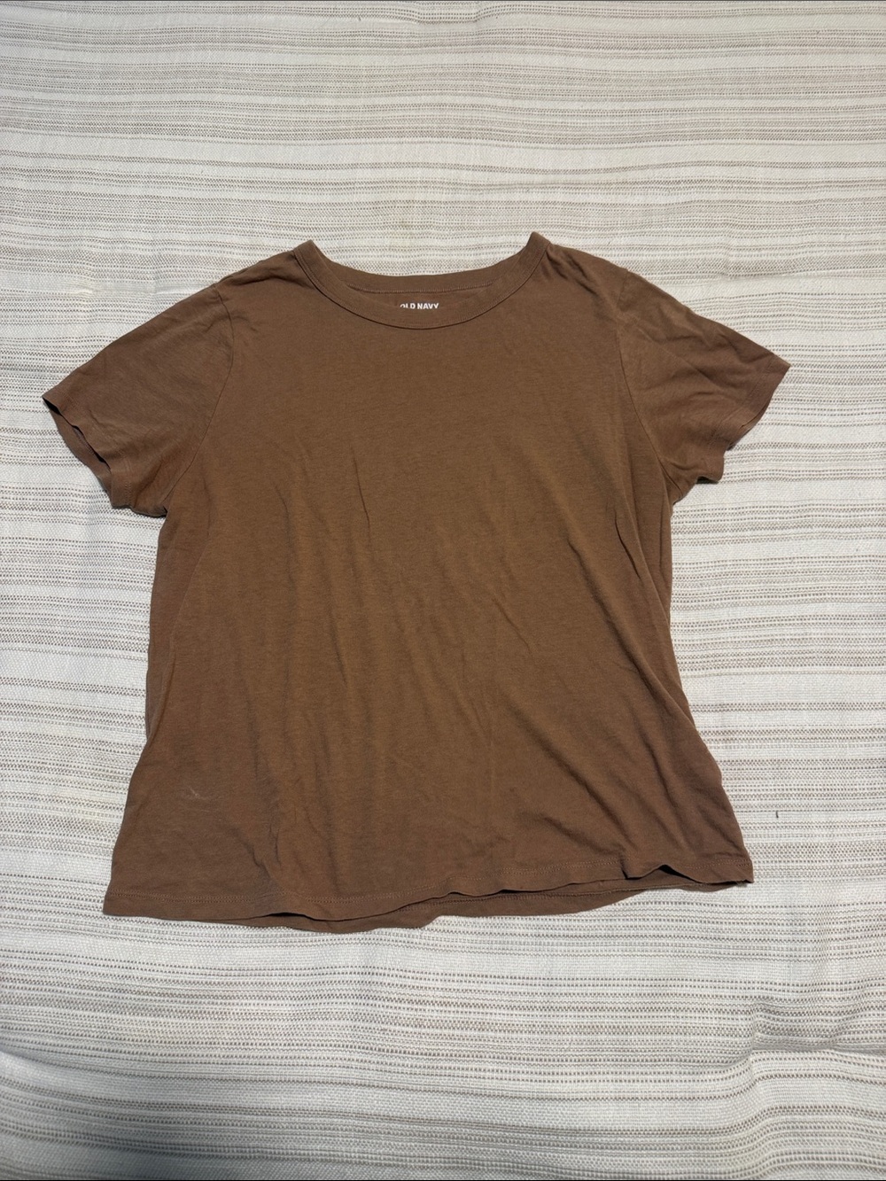 Old Navy Women's Brown Short-Sleeve Crewneck Tee